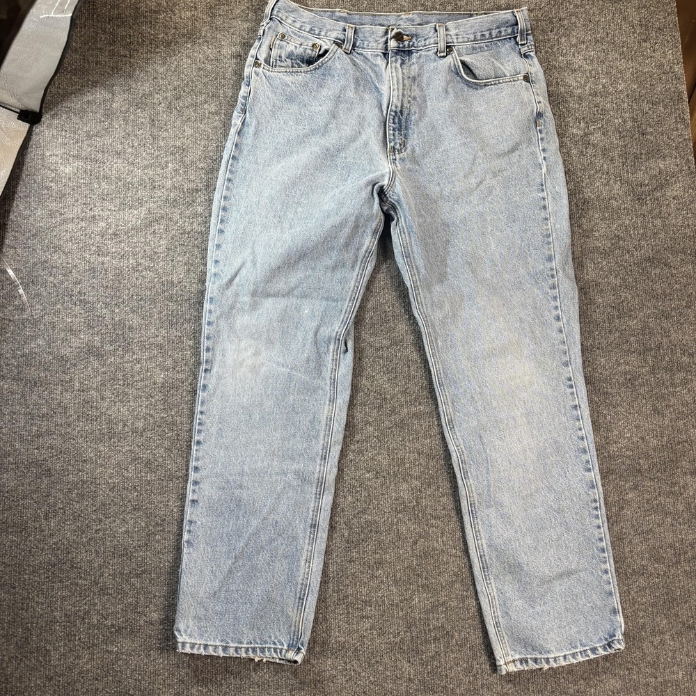 Carhartt B18-STW Jeans Mens 38x27 Blue Stone Wash Relaxed Tapered Denim Pants‎